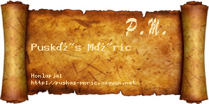 Puskás Móric névjegykártya