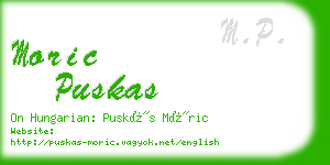 moric puskas business card